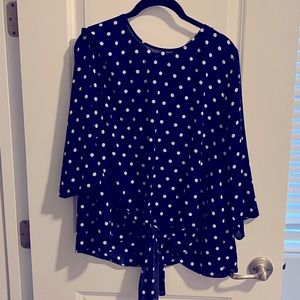 Banana Republic Navy Polka Dot Top